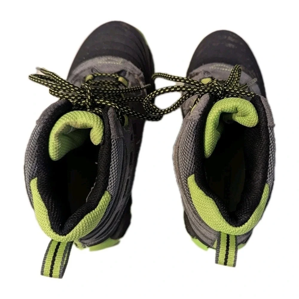 Merrell Boys Thermoshiver 2.0 Waterproof Winter Boots Gray Black Lime Green 13.5